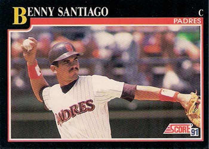 #810 Benny Santiago - San Diego Padres - 1991 Score Baseball