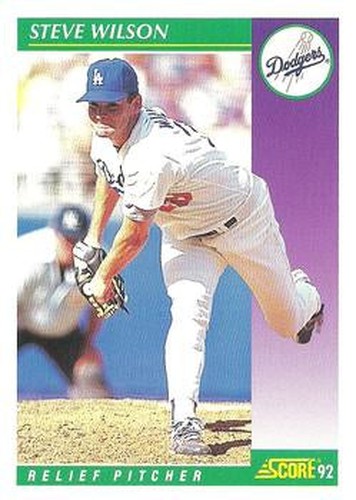 #812 Steve Wilson - Los Angeles Dodgers - 1992 Score Baseball
