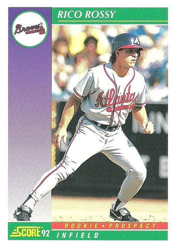 #817 Rico Rossy - Atlanta Braves - 1992 Score Baseball