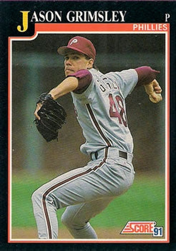 #818 Jason Grimsley - Philadelphia Phillies - 1991 Score Baseball