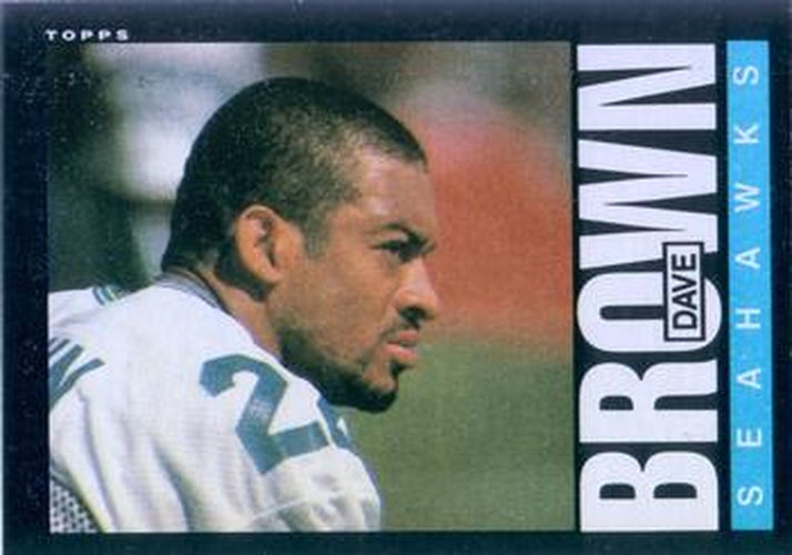 #381 Dave Brown - Seattle Seahawks - 1985 Topps Football