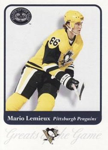 #81 Mario Lemieux - Pittsburgh Penguins - 2001-02 Fleer Greats of the Game Hockey
