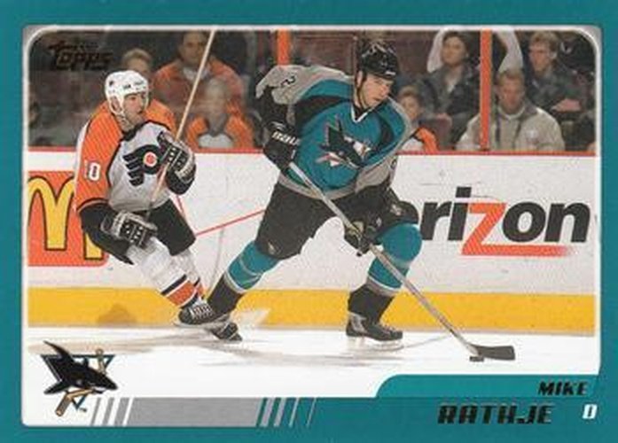 #81 Mike Rathje - San Jose Sharks - 2003-04 Topps Hockey