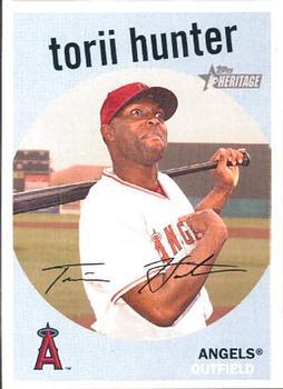 #81 Torii Hunter - Los Angeles Angels - 2008 Topps Heritage Baseball
