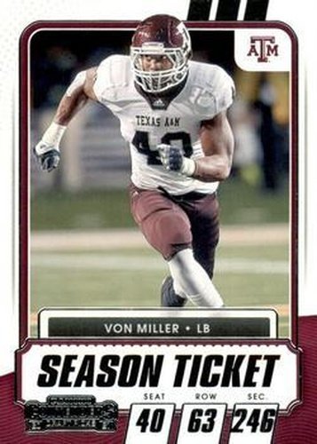 #81 Von Miller - Texas A&M Aggies - 2021 Panini Contenders Draft Picks Football