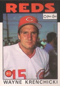 #81 Wayne Krenchicki - Cincinnati Reds - 1986 O-Pee-Chee Baseball