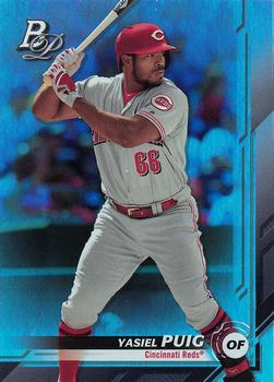 #81 Yasiel Puig - Cincinnati Reds - 2019 Bowman Platinum Baseball