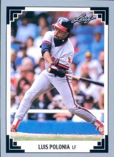 #81 Luis Polonia - California Angels - 1991 Leaf Baseball