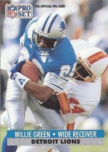 #823 Willie Green - Detroit Lions - 1991 Pro Set Football