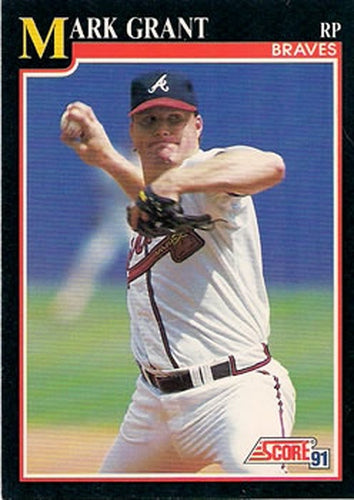 #824 Mark Grant - Atlanta Braves - 1991 Score Baseball