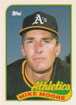 #82T Mike Moore - Oakland Athletics - 1989 Topps Traded Baseball