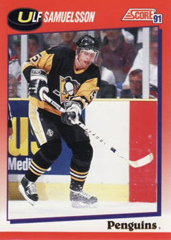 #82 Ulf Samuelsson - Pittsburgh Penguins - 1991-92 Score Canadian Bilingual Hockey