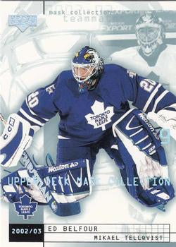 #82 Ed Belfour / Mikael Tellqvist - Toronto Maple Leafs - 2002-03 Upper Deck Mask Collection Hockey