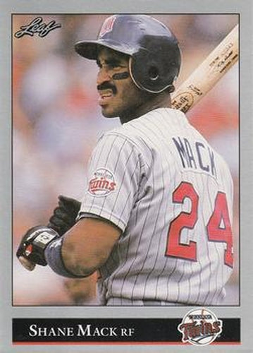 #82 Shane Mack - Minnesota Twins - 1992 Leaf Baseball