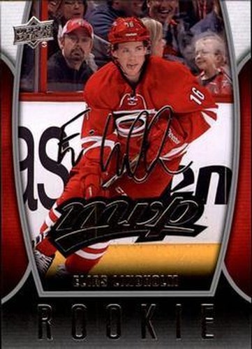 #82 Elias Lindholm - Carolina Hurricanes - 2013-14 Upper Deck - MVP Hockey