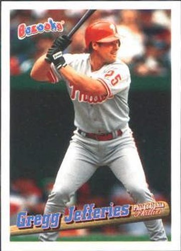 #82 Gregg Jefferies - Philadelphia Phillies - 1996 Bazooka Baseball