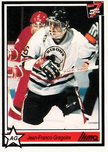 #82 Jean-Franco Gregoire - Granby Bisons - 1990-91 7th Inning Sketch QMJHL Hockey