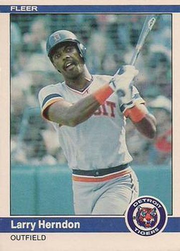 #82 Larry Herndon - Detroit Tigers - 1984 Fleer Baseball