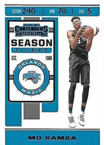 #82 Mo Bamba - Orlando Magic - 2019-20 Panini Contenders Basketball