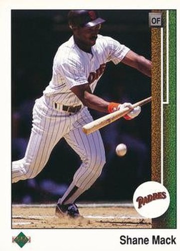 #182 Shane Mack - San Diego Padres - 1989 Upper Deck Baseball