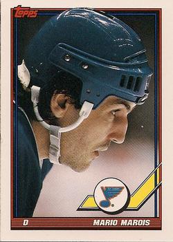 #82 Mario Marois - St. Louis Blues - 1991-92 Topps Hockey