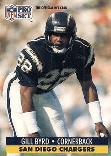 #282 Gill Byrd - San Diego Chargers - 1991 Pro Set Football