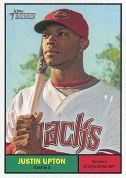 #82a Justin Upton - Arizona Diamondbacks - 2010 Topps Heritage Baseball
