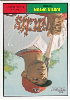 #82b Justin Upton - Arizona Diamondbacks - 2010 Topps Heritage Baseball