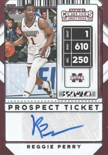 #82b Reggie Perry - Mississippi State Bulldogs - 2020 Panini Contenders Draft Picks Basketball