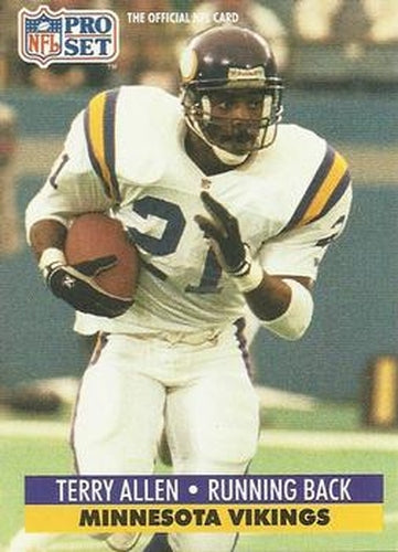 #833 Terry Allen - Minnesota Vikings - 1991 Pro Set Football