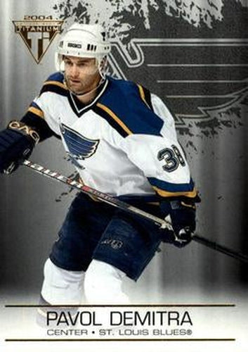 #83 Pavol Demitra - St. Louis Blues - 2003-04 Pacific Private Stock Titanium Hockey