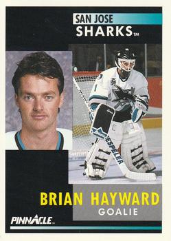 #83 Brian Hayward - San Jose Sharks - 1991-92 Pinnacle Hockey
