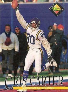#83 Cris Carter - Minnesota Vikings - 1994 Pro Line Live Football