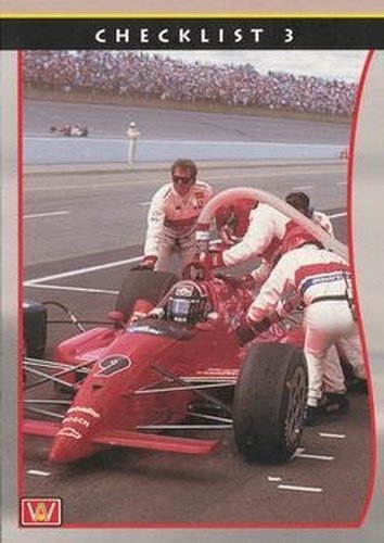 #83 Checklist - - 1992 All World Indy Racing