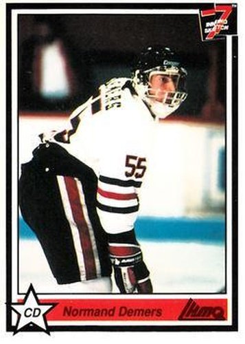 #83 Normand Demers - Granby Bisons - 1990-91 7th Inning Sketch QMJHL Hockey