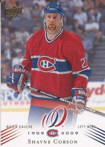 #83 Shayne Corson - Montreal Canadiens - 2008-09 Upper Deck Montreal Canadiens Centennial Hockey
