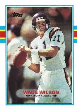 #83 Wade Wilson - Minnesota Vikings - 1989 Topps Football