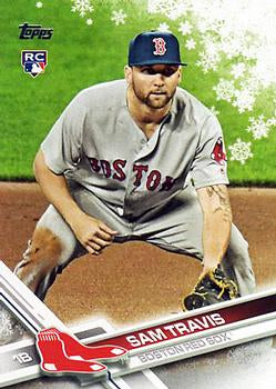 #HMW83 Sam Travis - Boston Red Sox - 2017 Topps Holiday Baseball