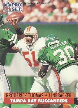 #847 Broderick Thomas - Tampa Bay Buccaneers - 1991 Pro Set Football