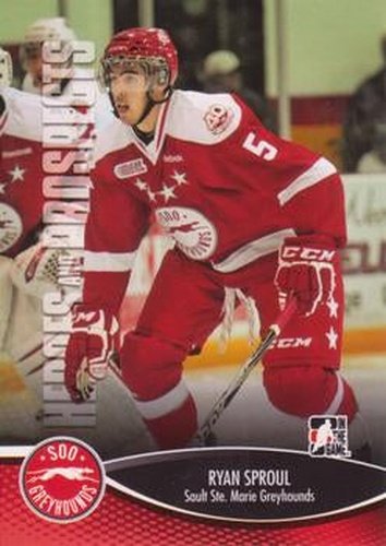 #84 Ryan Sproul - Sault Ste. Marie Greyhounds - 2012-13 In The Game Heroes and Prospects Hockey