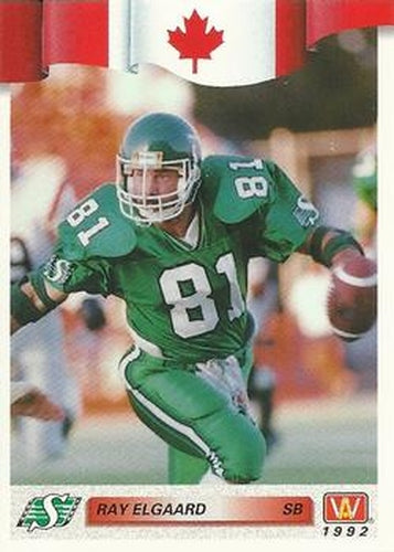 #84 Ray Elgaard - Saskatchewan Roughriders - 1992 All World CFL Football
