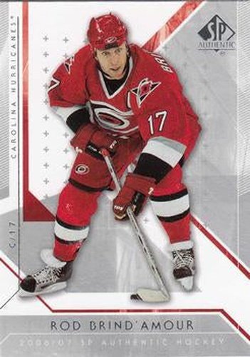 #84 Rod Brind'Amour - Carolina Hurricanes - 2006-07 SP Authentic Hockey