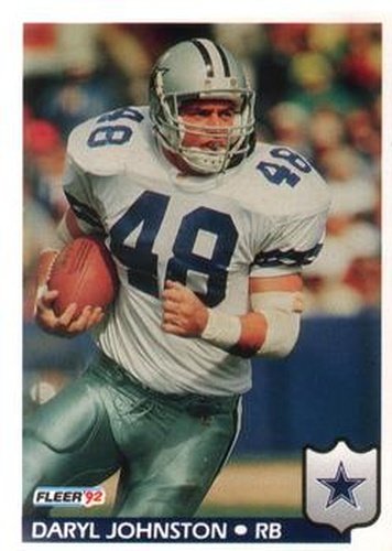 #84 Daryl Johnston - Dallas Cowboys - 1992 Fleer Football