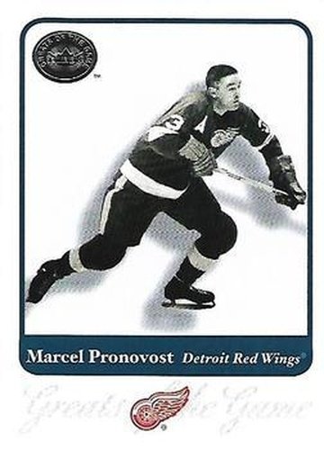 #84 Marcel Pronovost- Detroit Red Wings - 2001-02 Fleer Greats of the Game Hockey