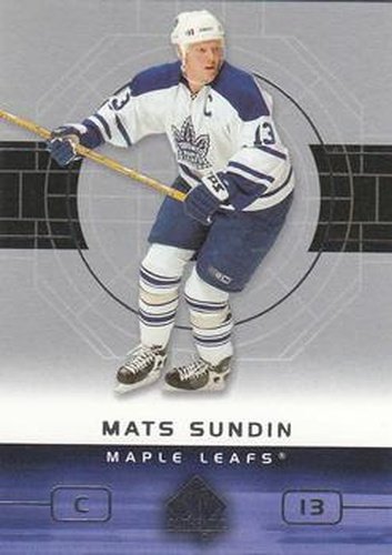 #84 Mats Sundin - Toronto Maple Leafs - 2002-03 SP Authentic Hockey