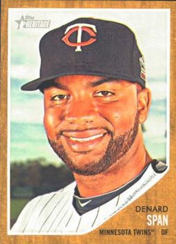 #84 Denard Span - Minnesota Twins - 2011 Topps Heritage Baseball