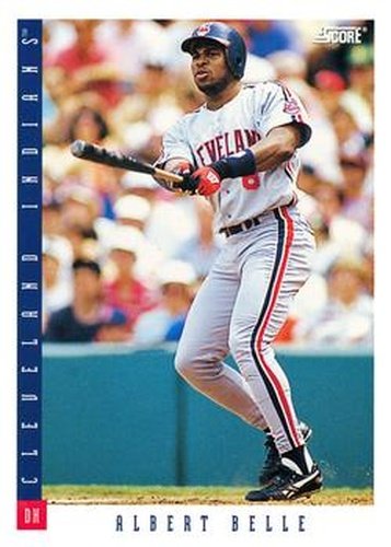 #84 Albert Belle - Cleveland Indians - 1993 Score Baseball