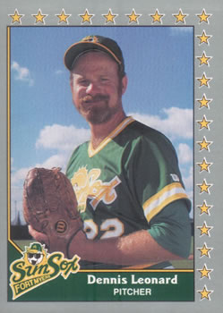 #84 Dennis Leonard - Fort Myers Sun Sox - 1990 Pacific Senior League Baseball