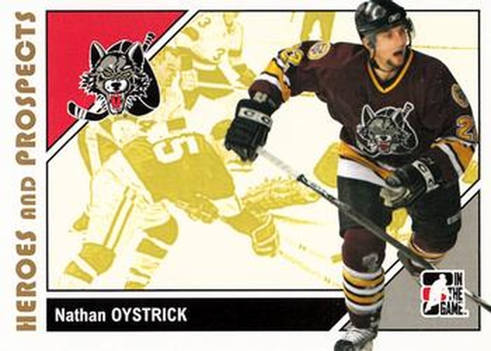 #20 Nathan Oystrick - Chicago Wolves - 2007-08 In The Game Heroes and Prospects Hockey