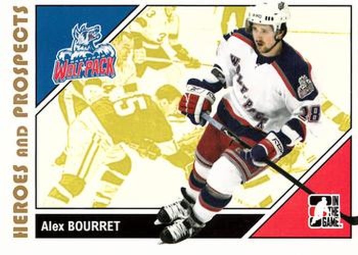 #36 Alex Bourret - Hartford Wolf Pack - 2007-08 In The Game Heroes and Prospects Hockey